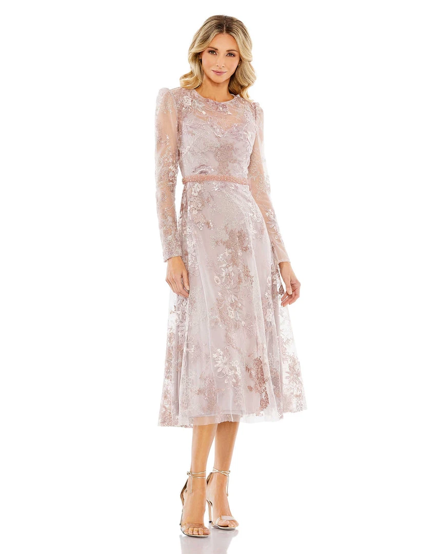 Mac Duggal Embellished Illusion Long Sleeve Midi Dress Shop For 1 Mac Duggal Embellished Illusion Long Sleeve Midi Dress Shop For