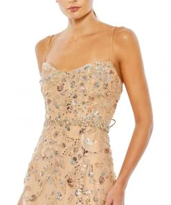 Mac Duggal Embellished Sleeveless Lace Up Gown New Arrivals