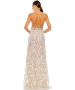 Mac Duggal Shop For Stappy Embellished A Line Gown