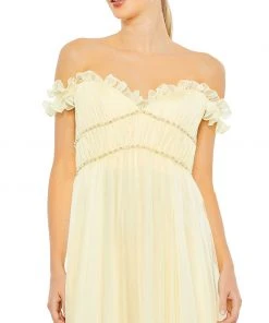 Mac Duggal Shop For Ruffle Tiered Babydoll Flowy Gown