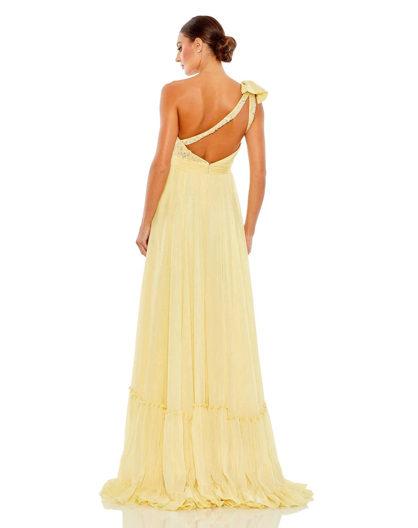 Mac Duggal Embellished Soft Tie One Shoulder Ruffle Gown Shop For 2 Mac Duggal Embellished Soft Tie One Shoulder Ruffle Gown Shop For