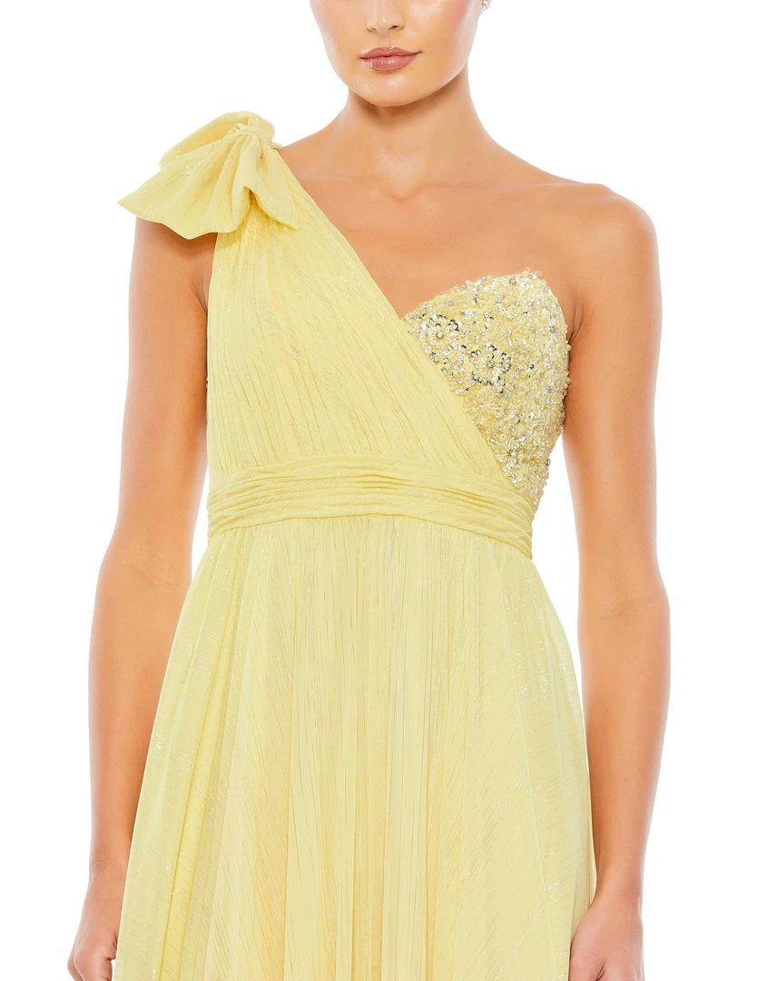 Mac Duggal Embellished Soft Tie One Shoulder Ruffle Gown Shop For 4 Mac Duggal Embellished Soft Tie One Shoulder Ruffle Gown Shop For