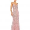 Mac Duggal Shop For Embellished Plunge Neck Sleeveless Trumpet Gown