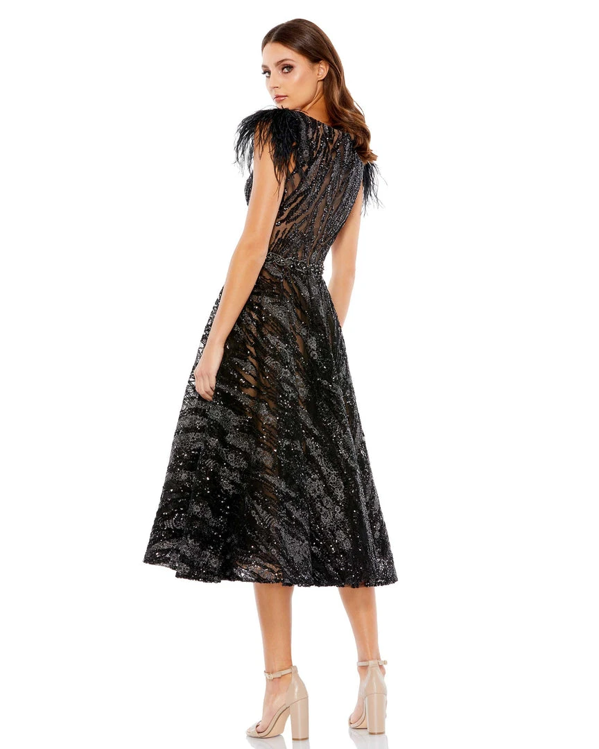 Mac Duggal Embellished Feather Cap Sleeve Cocktail Dress Shop For 2 Mac Duggal Embellished Feather Cap Sleeve Cocktail Dress Shop For