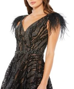 Mac Duggal Embellished Feather Cap Sleeve Cocktail Dress Shop For 7 Mac Duggal Embellished Feather Cap Sleeve Cocktail Dress Shop For