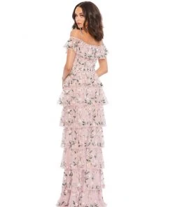 Mac Duggal Layered Floral Embellished Maxi Dress Shop For