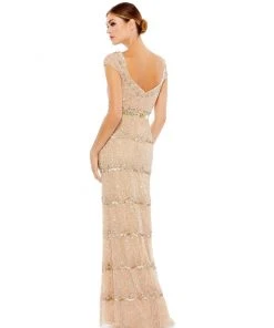 Mac Duggal Sweetheart Neckline Sequin Gown
