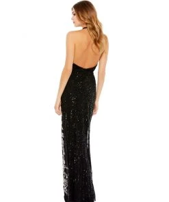 Mac Duggal Shop For Floral Applique Open Back Gown