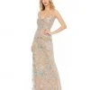 Mac Duggal Floral Sequin Gown With Strappy Back Shop For