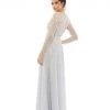 Mac Duggal Floral Appliqué Long Sleeve Surplice Gown Shop For