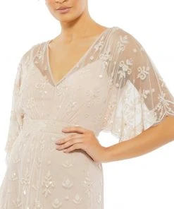 Mac Duggal Illusion Flounce Sleeve Embellished Dress Shop For 5 Mac Duggal Illusion Flounce Sleeve Embellished Dress Shop For