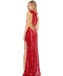 Mac Duggal Bow Accented Low Back Evening Gown Shop For