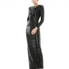 Mac Duggal Shop For Sequined Embellished Collar Gown
