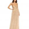 Mac Duggal Shop For Sequined Wrap Over Sleeveless Gown