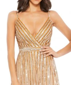 Mac Duggal Shop For Sequined Wrap Over Sleeveless Gown 5 Mac Duggal Shop For Sequined Wrap Over Sleeveless Gown